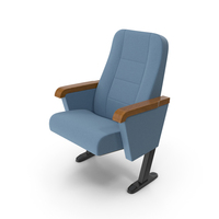 Folding Auditorium Chair Blue PNG & PSD Images