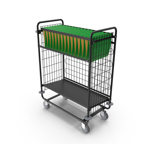 Large Mail Trolley Black PNG & PSD Images