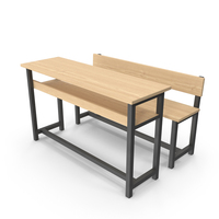 School Desk With Bench PNG & PSD Images