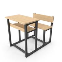 School Desk With Bench PNG & PSD Images
