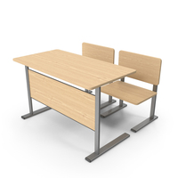 School Desk With Bench PNG & PSD Images