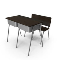 School Desk With Bench PNG & PSD Images