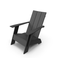 Black Loll 3 Slat Adirondack Chair PNG & PSD Images