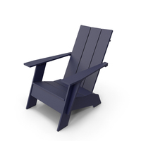 Loll 3 Slat Adirondack Chair Dark Blue PNG & PSD Images