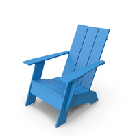 Loll 3 Slat Adirondack Chair Light Blue PNG & PSD Images