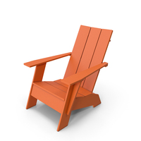Orange Loll 3 Slat Adirondack Chair PNG & PSD Images