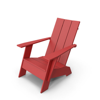 Loll 3 Slat Adirondack Chair Red PNG & PSD Images