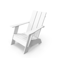 Loll 3 Slat Adirondack Chair White PNG & PSD Images