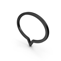 Speech Bubble Black PNG & PSD Images