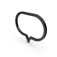 Speech Bubble Black PNG & PSD Images