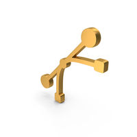 Gold Bezier Curve Icon PNG & PSD Images