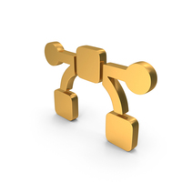 Gold Bezier Curve Icon PNG & PSD Images