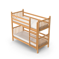 Wooden Double Floor Bed PNG & PSD Images