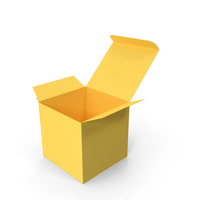 Yellow Open Packaging Box PNG & PSD Images