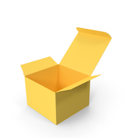 Yellow Open Packaging Box PNG & PSD Images