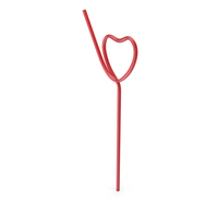 Heart Shaped Plastic Drinking Straw PNG & PSD Images
