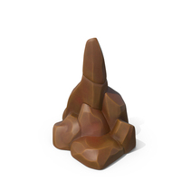 Stylised Rock Dark Brown PNG & PSD Images