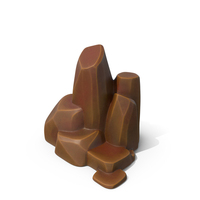 Stylised Rock Dark Brown PNG & PSD Images