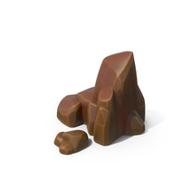 Stylised Rock Dark Brown PNG & PSD Images