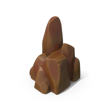 Stylised Rock DarkBrown PNG & PSD Images