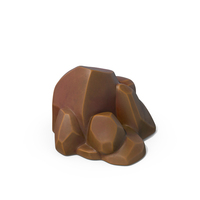Stylised Rock DarkBrown PNG & PSD Images