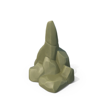 Stylised Rock Green PNG & PSD Images