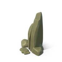 Stylised Rock Green PNG & PSD Images