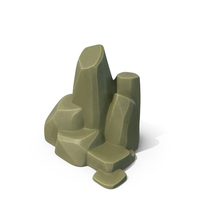 Stylised Rock Green PNG & PSD Images