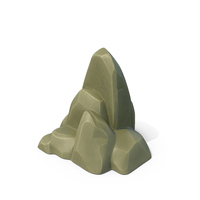 Stylised Rock Green PNG & PSD Images