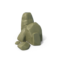 Stylised Rock Green PNG & PSD Images