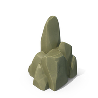 Stylised Rock Green PNG & PSD Images