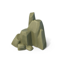 Stylised Rock Green PNG & PSD Images