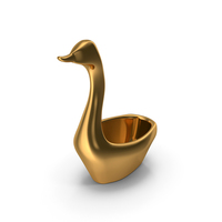 Decorative Swan Sculpture Gold PNG & PSD Images