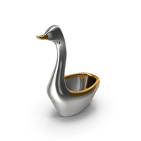 Decorative Swan Sculpture Silver PNG & PSD Images