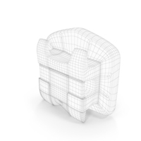 Self Ligating Dental Braces Bracket Close Wireframe PNG & PSD Images