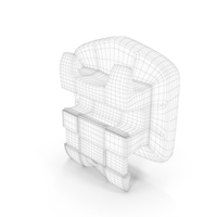 Self Ligating Dental Braces Bracket Open Wireframe PNG & PSD Images