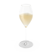 Tulip Champagne Glass With Bubbles PNG & PSD Images