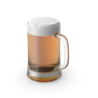 Beer Glass With Droplets PNG & PSD Images