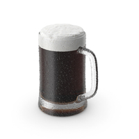 Stout Beer Glass With Droplets PNG & PSD Images