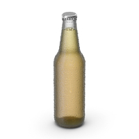 Clear Beer Bottle With Droplets PNG & PSD Images