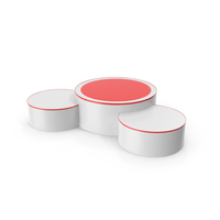 White Cylinder Podium 2 Step PNG & PSD Images