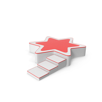 White Star Podium With 3 Steps PNG & PSD Images