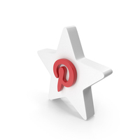 Social Media Icon Pinterest Star PNG & PSD Images