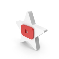 White YouTube Social Media Star Icon PNG & PSD Images