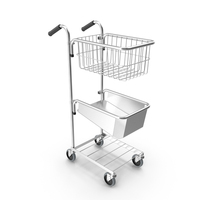 Mini Trolley With File Shelf And Basket PNG & PSD Images