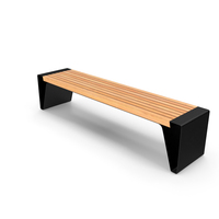 Modern Park Bench Black PNG & PSD Images