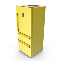 Yellow Fridge PNG & PSD Images