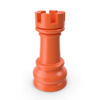 Orange Chess Piece Rook PNG & PSD Images