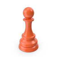 Orange Chess Pawn Piece PNG & PSD Images