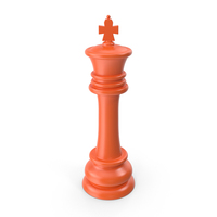 Orange Chess King Piece PNG & PSD Images